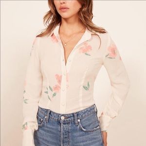 NWT Reformation Melany Top Medium Rose